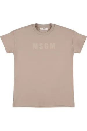 Msgm Vestido De Jersey De Algodón Estampado