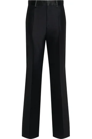 Dsquared2 Pantalones Rectos De Seda Y Lana