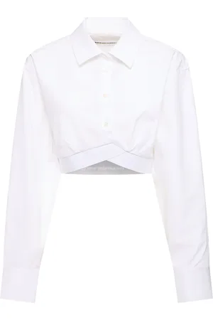 Alexander Wang Camisa Corta Con Bajo Torcido