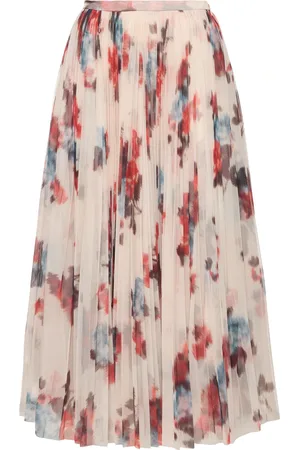 Serafini Falda Midi De Tul Plisado