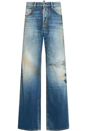Dsquared2 Jeans Anchos De Algodón