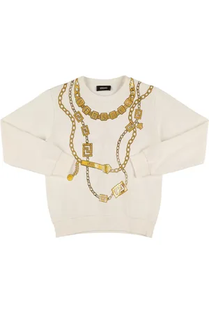 VERSACE Sudadera De Algodón Con Cuello Redondo