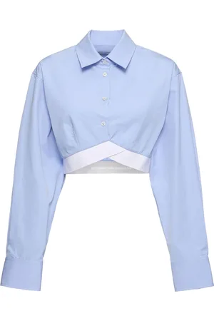 Alexander Wang Camisa Corta Con Bajo Torcido