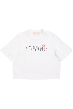 Marni Camiseta De Jersey De Algodón Bordada