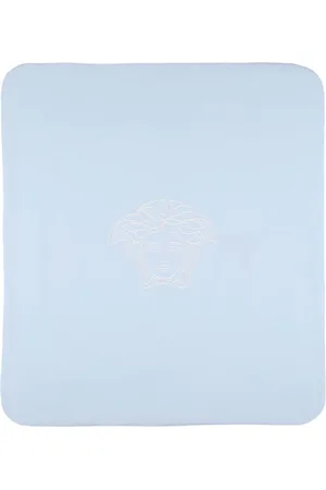 VERSACE Manta De Jersey De Algodón Con Logo