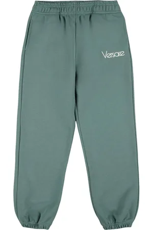 VERSACE Pantalones Deportivos De Algodón Con Logo