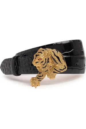 Roberto Cavalli Cinturón De Piel Con Logo 4cm