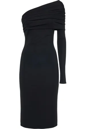 VERSACE Vestido Midi De Viscosa Con Una Manga
