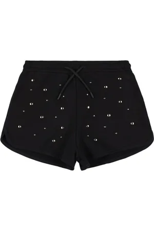 Msgm Shorts De Algodón Con Decoraciones