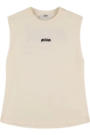 Msgm Tank Top De Algodón Jersey