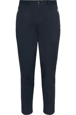 Etro Pantalones De Algodón Con Cremallera