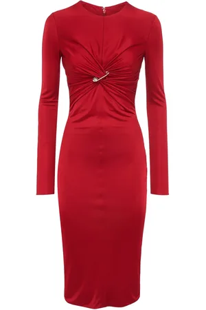 VERSACE Vestido Midi De Viscosa Jersey