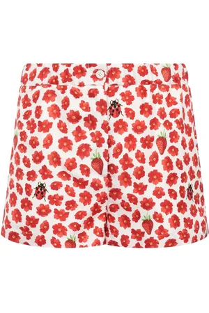 VERSACE Shorts De Sarga De Seda Estampado