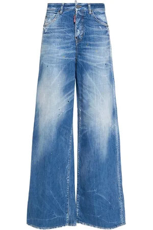 Dsquared2 Jeans Anchos De Denim Con Cintura Baja