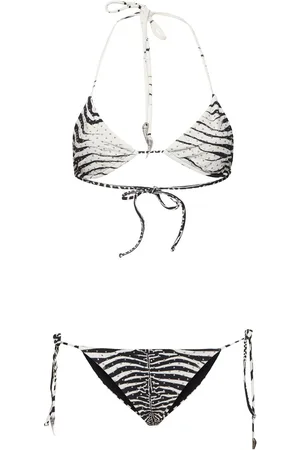 Roberto Cavalli Bikini Triangular Con Estampado