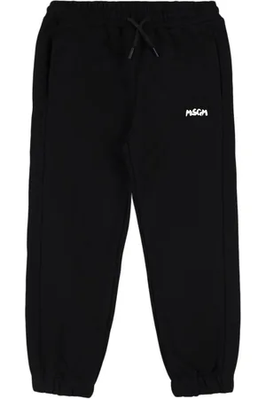 Msgm Pantalones De Algodón Con Logo