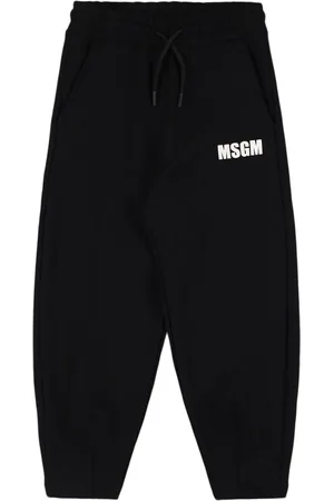Msgm Pantalones De Algodón Con Logo