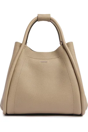 Max Mara Bolso Mediano Marin De Piel