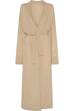 Max Mara Cárdigan Largo De Cashmere Con Cinturón