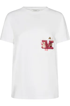 Max Mara Camiseta De Jersey Con Bolsillo Adornado