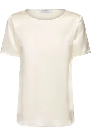 Max Mara Top De Satén De Seda