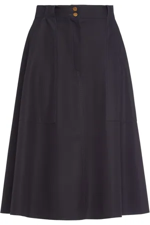 Max Mara Falda Midi De Algodón