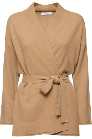 Max Mara Cárdigan De Punto De Cashmere Con Cinturón