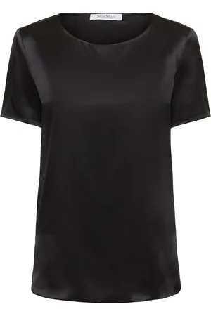 Max Mara Top De Satén De Seda