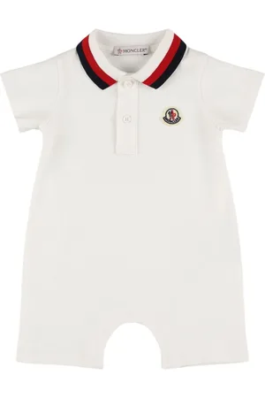 Moncler Pelele De Algodón Tricolor Recortado