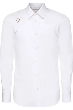 Alexander McQueen Camisa De Algodón Con Hebilla