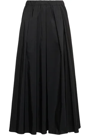 Max Mara Falda Midi De Tafetán