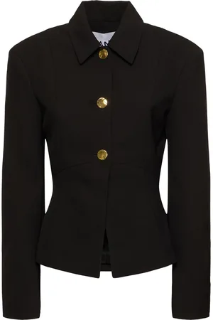 Ganni Blazer De Sarga Ligera