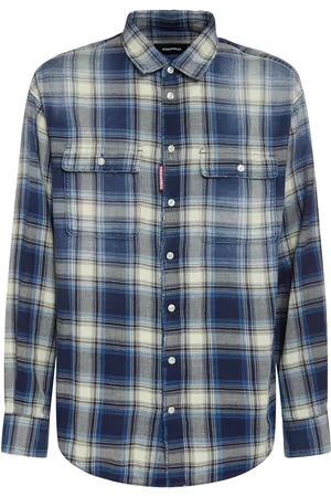 Dsquared2 Camisa De Algodón A Cuadros