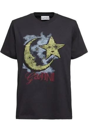 Ganni Camiseta De Algodón