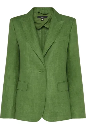 Max Mara Blazer De Lona De Lino