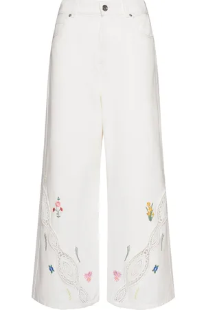 Max Mara Pantalones Anchos De Algodón