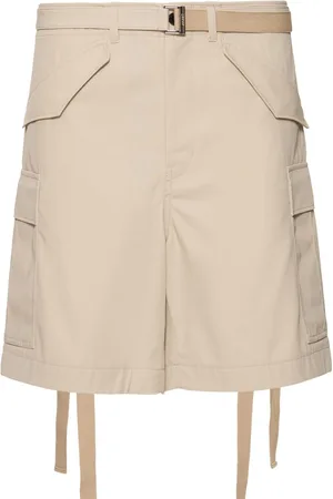 SACAI Shorts De Sarga De Algodón