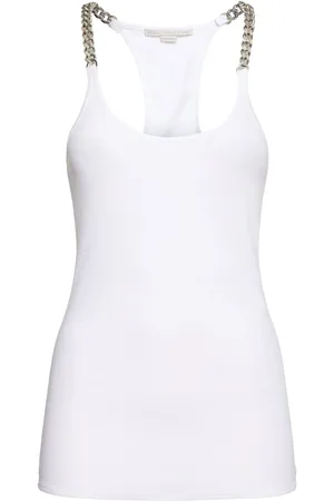 Stella McCartney Tank Top De Jersey Con Cadenas