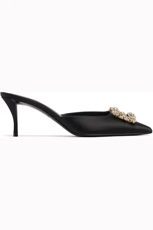 Roger Vivier Sandalias Mules De Satén 65mm