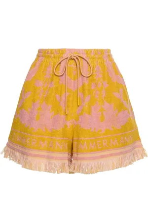 ZIMMERMANN Shorts De Rizo De Algodón