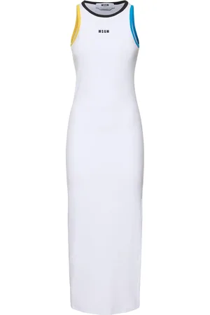 Msgm Vestido Midi De Jersey