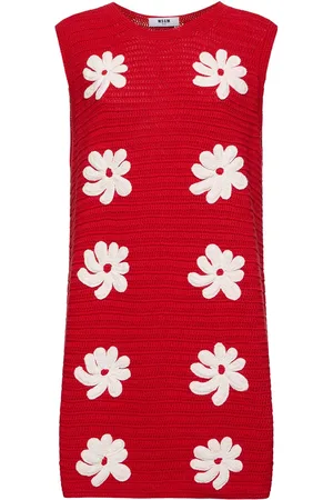Msgm Vestido Corto Bordado