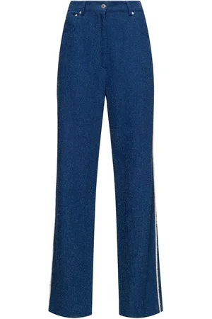 Msgm Pantalones Rectos De Algodón