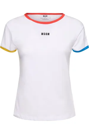 Msgm Camiseta De Jersey Con Logo
