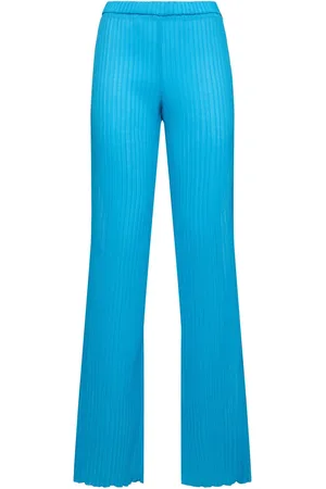 Msgm Pantalones Acampanados Con Cintura Alta