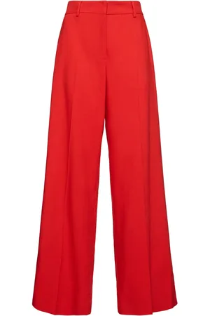 Msgm Pantalones Rectos De Viscosa