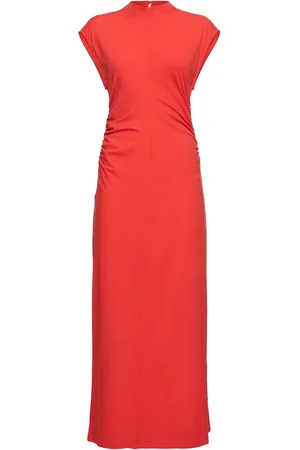 Msgm Vestido Midi De Jersey Drapeado