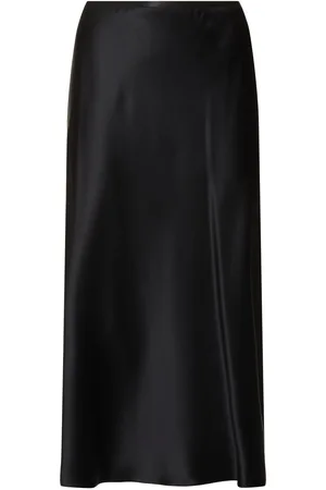 Max Mara Falda Midi De Satén De Seda