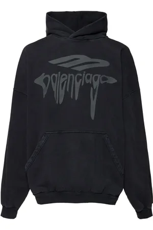 Balenciaga Sudadera De Algodón Con Capucha