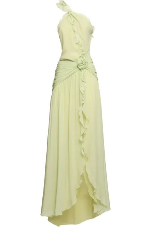 BLUMARINE Vestido De Organza De Seda Con Volantes